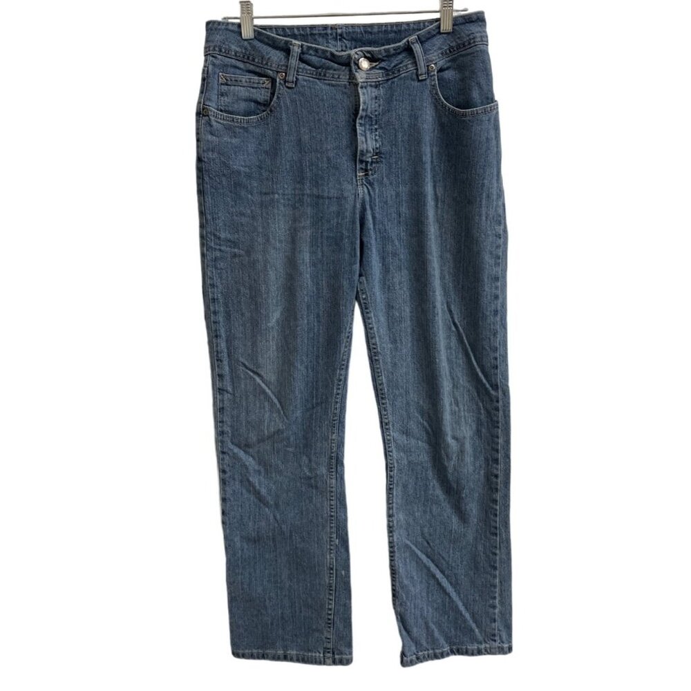 Lee Riders Women Blue Jeans Straight Cut Size 12 x 29 SKU 1603
